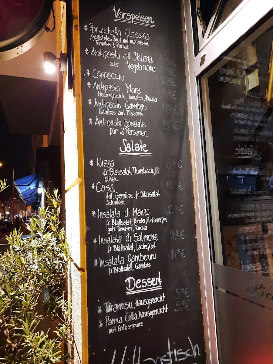 Speisekarte, Pizzeria Piccola L'Originale