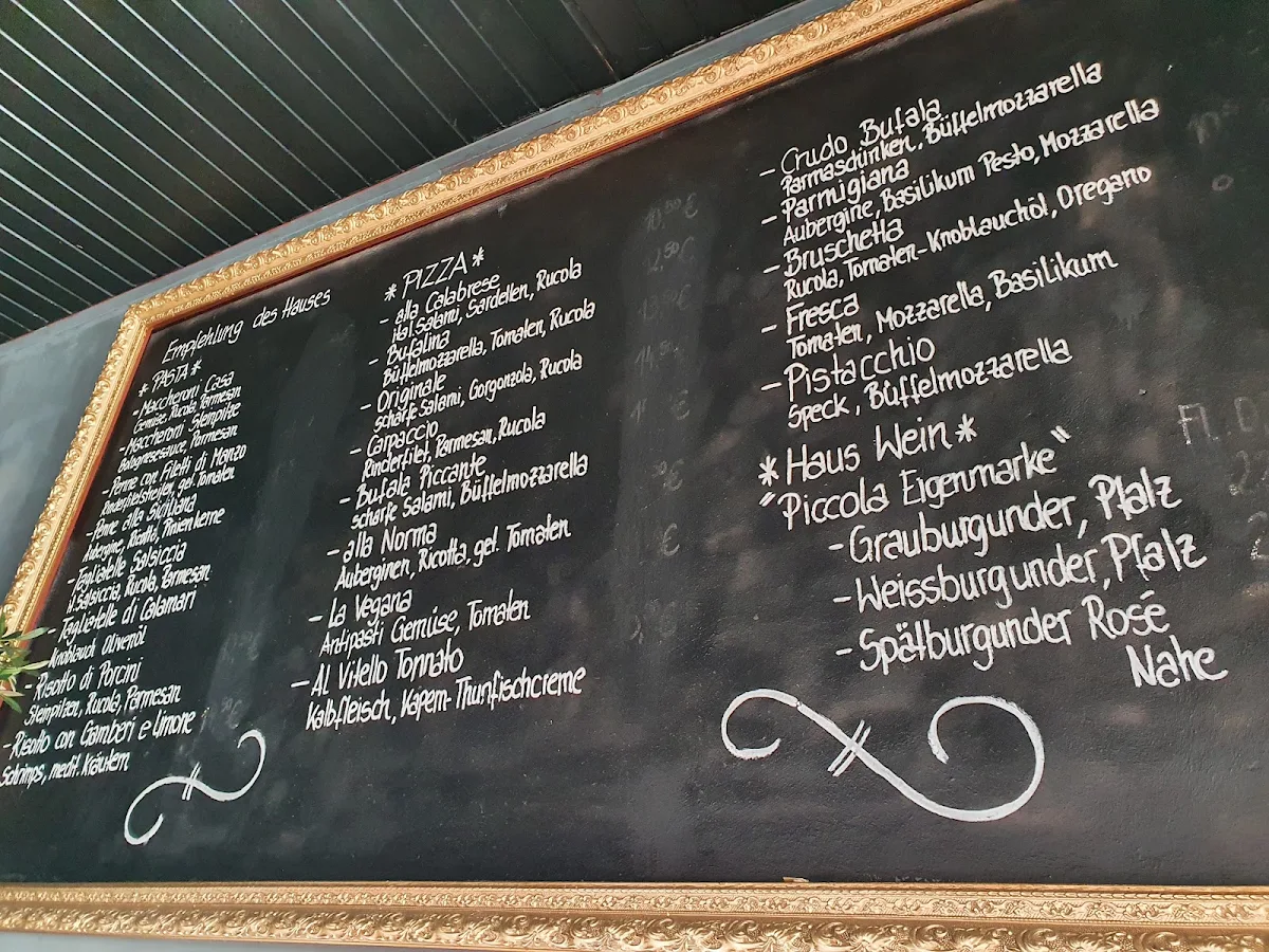 Speisekarte, Pizzeria Piccola L'Originale