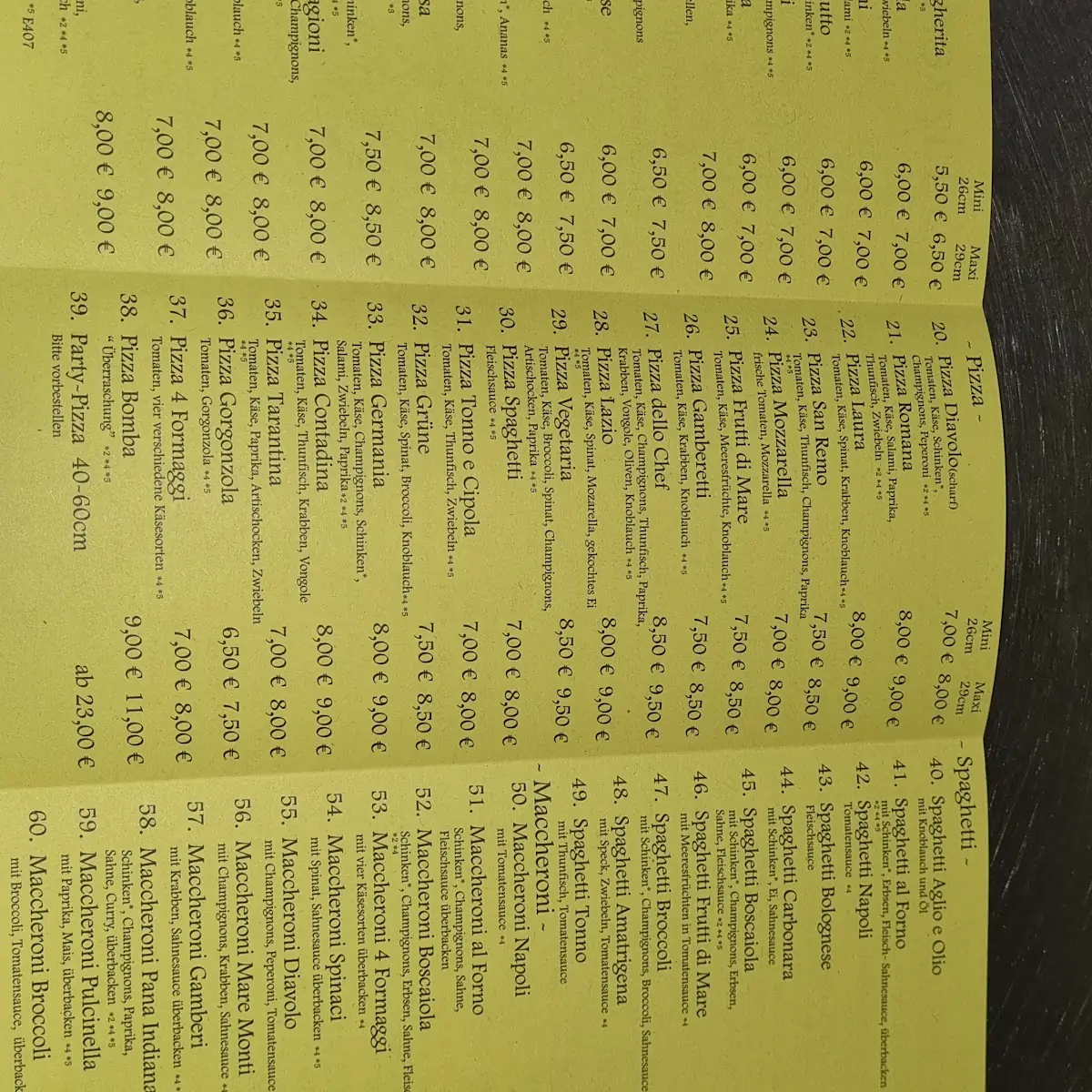 Speisekarte photo 5