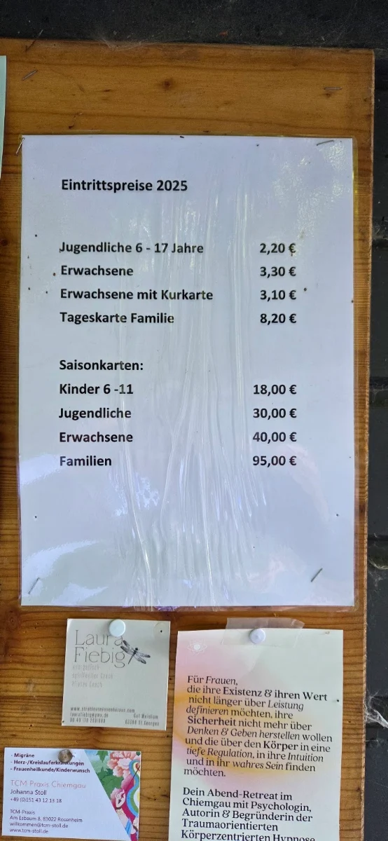 Speisekarte, Restaurant Seebad Tüttensee