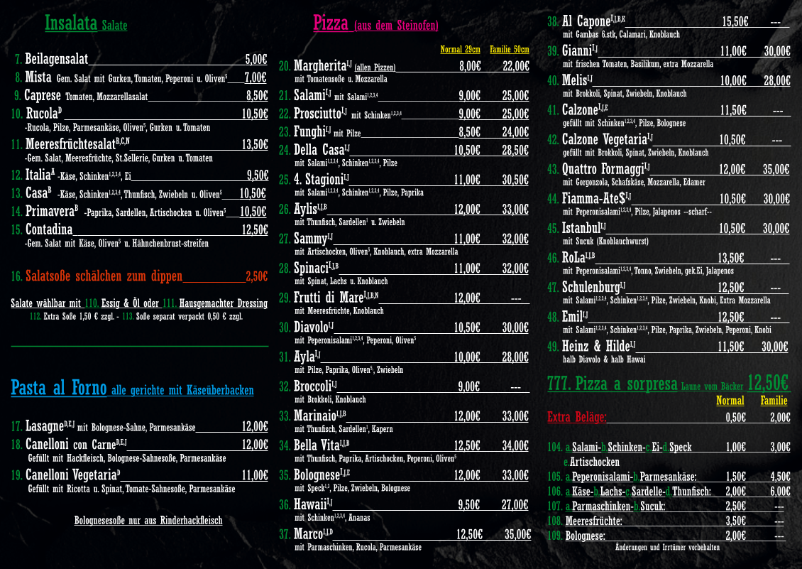 Speisekarte photo 1