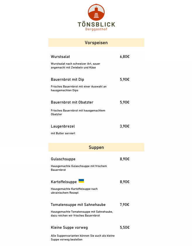 Speisekarte photo 7