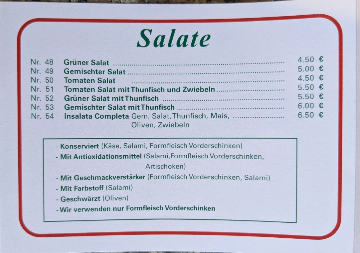 Speisekarte photo 4