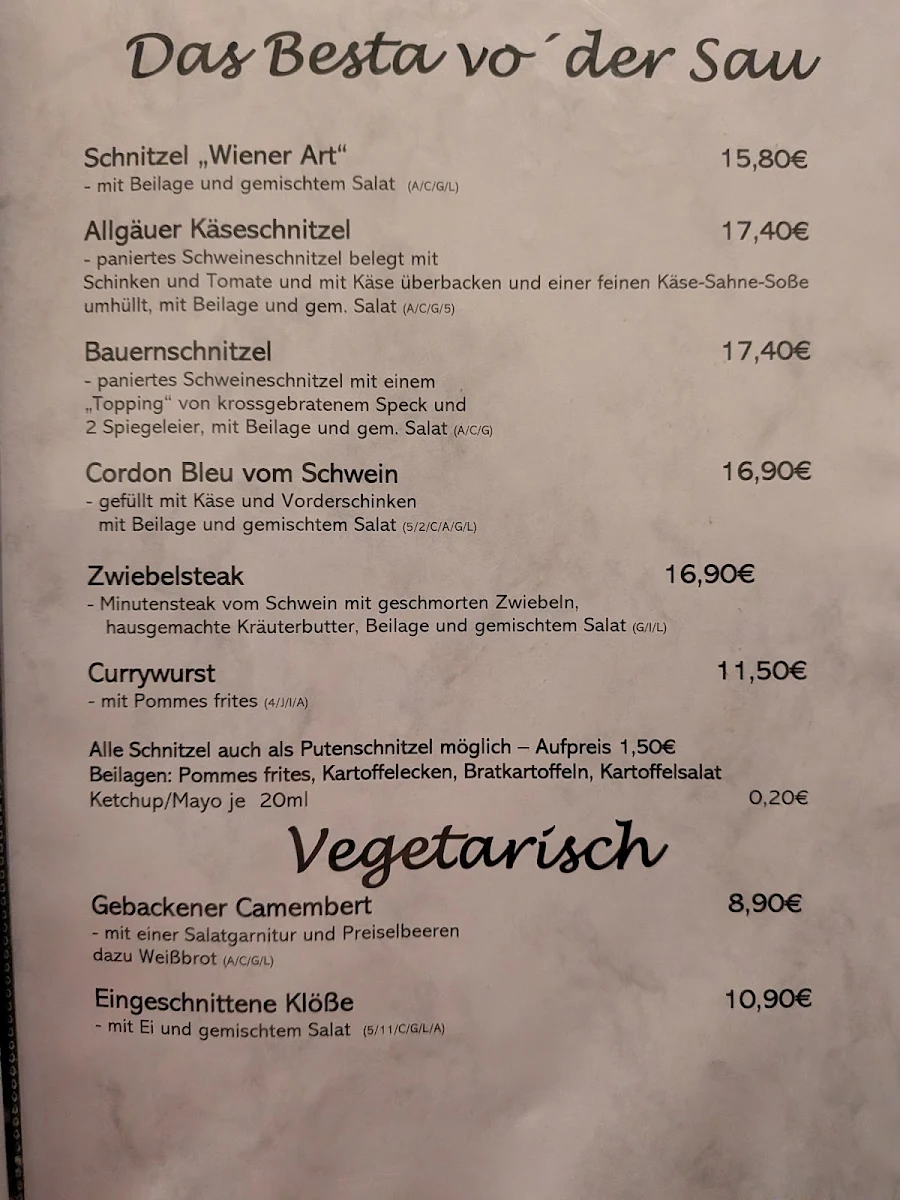 Speisekarte photo 2