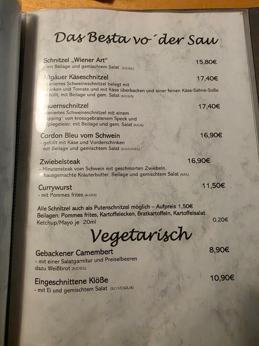 Speisekarte photo 4