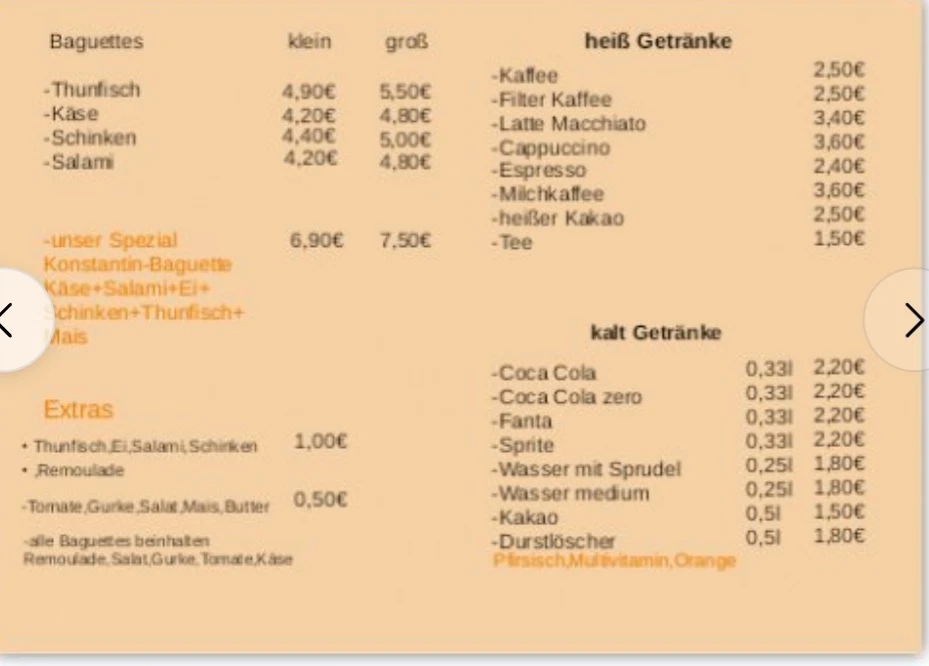 Speisekarte photo 1