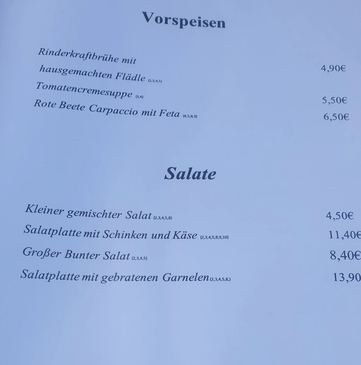 Speisekarte photo 4