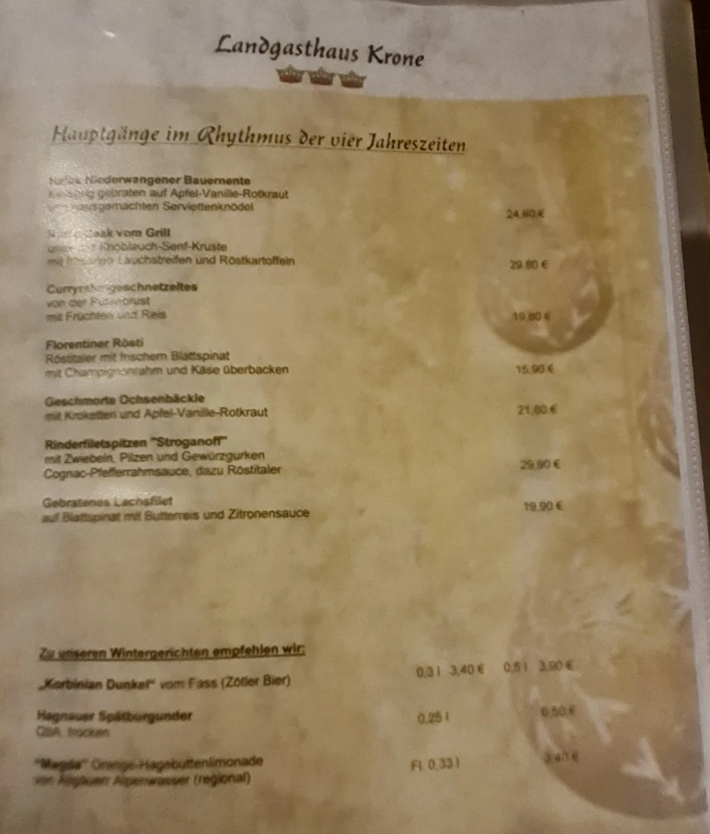 Speisekarte photo 1