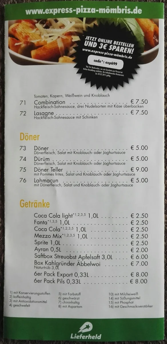 Speisekarte photo 2