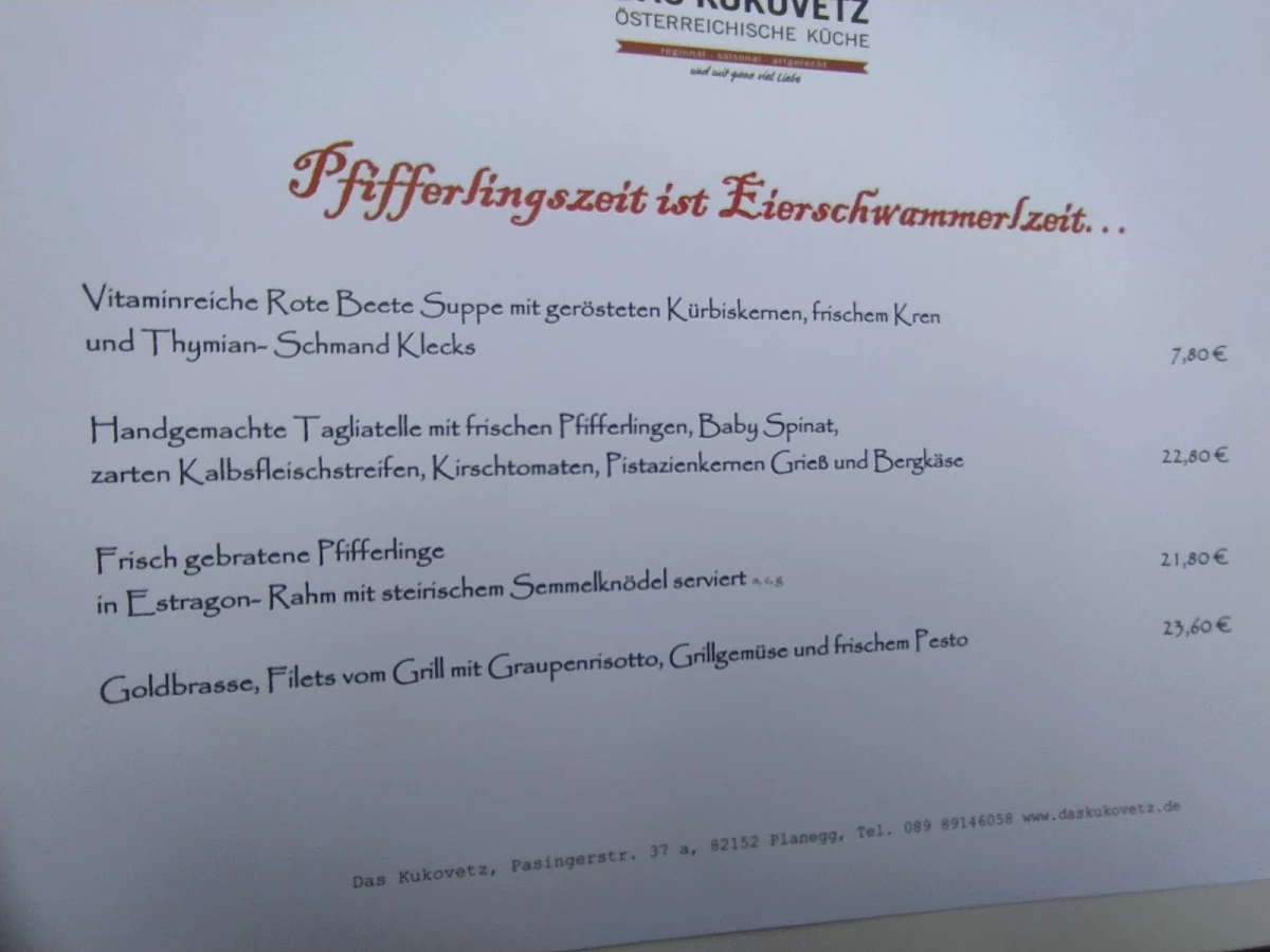 Speisekarte photo 3