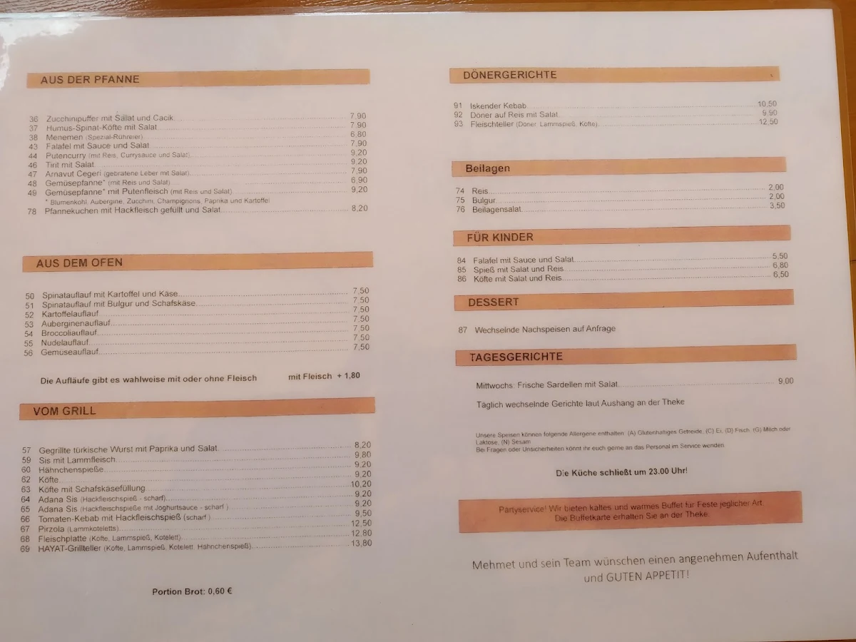 Speisekarte photo 2