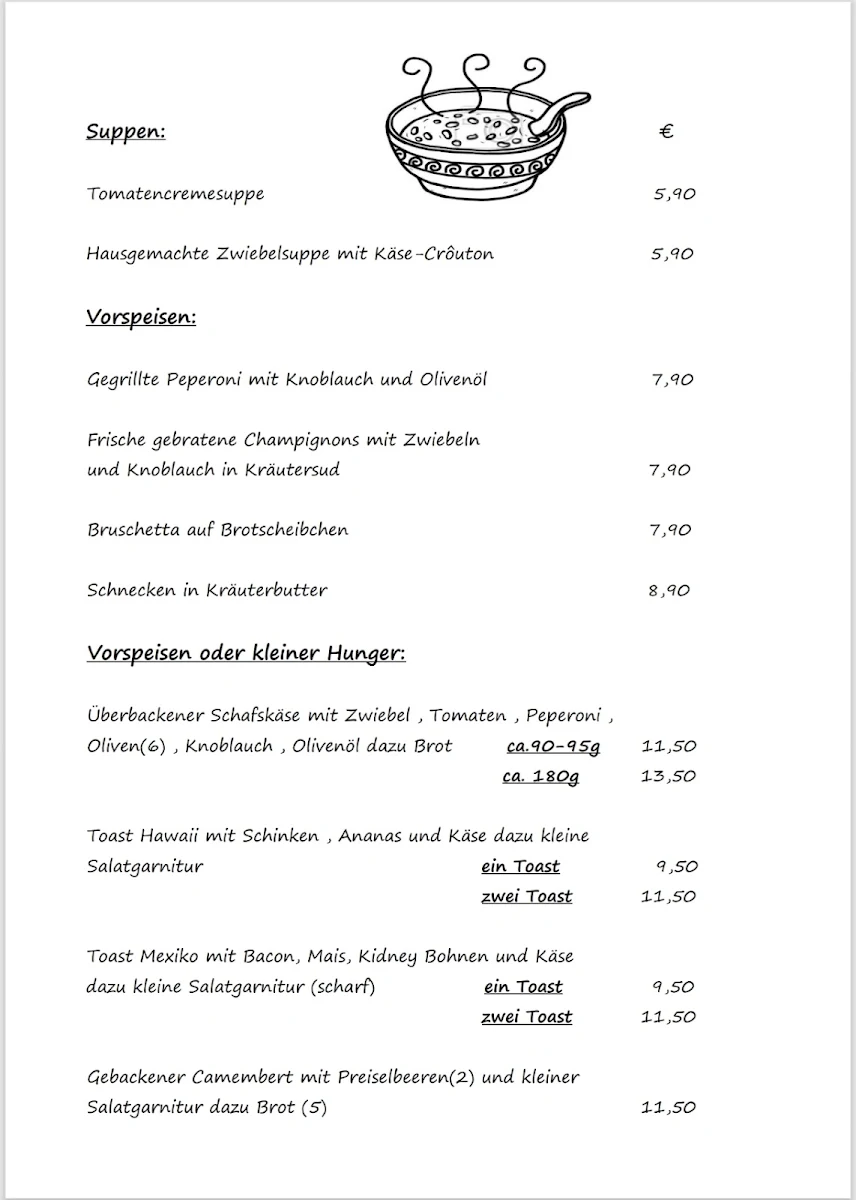 Speisekarte photo 1