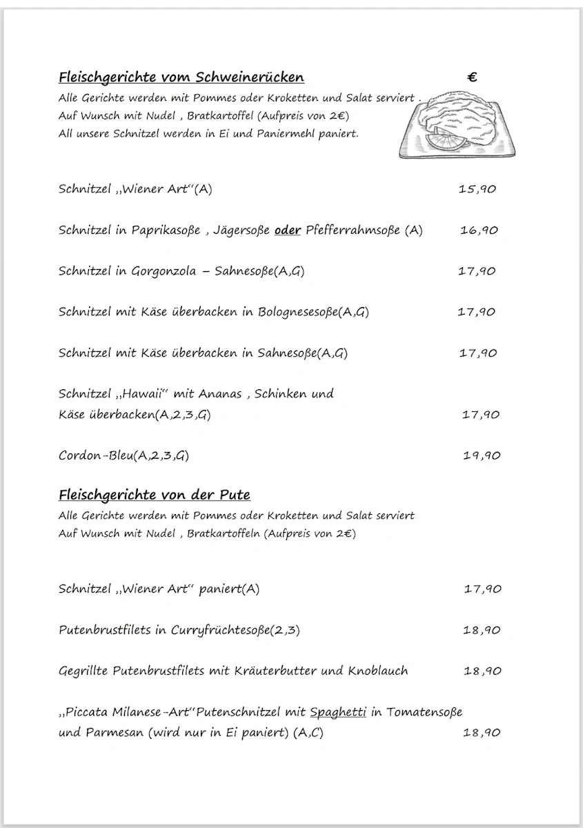 Speisekarte photo 2