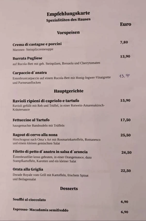 Speisekarte photo 2