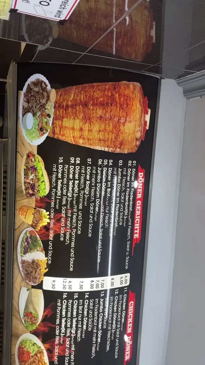 Speisekarte, City Döner