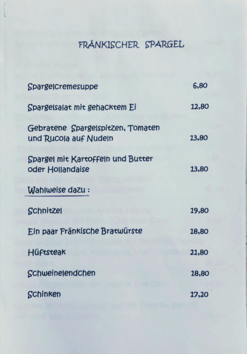 Speisekarte photo 2