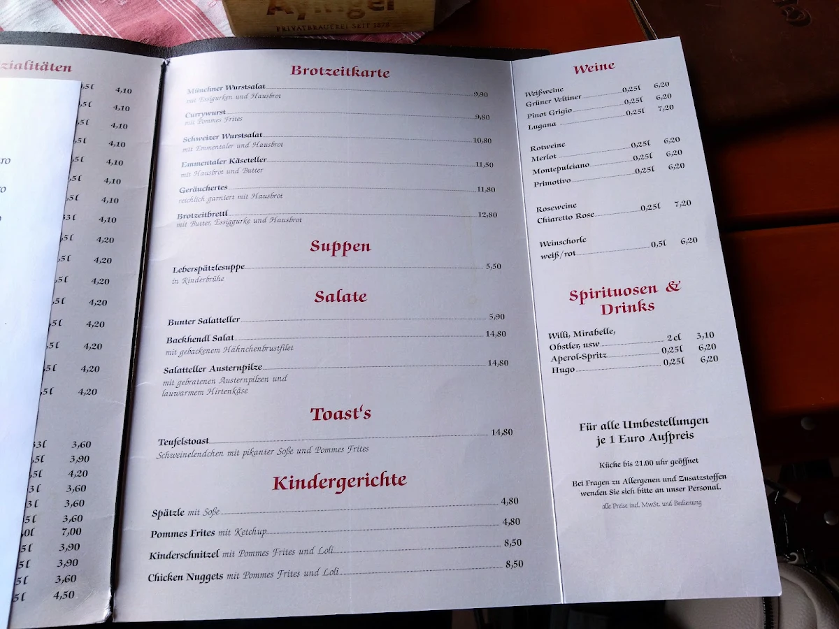Speisekarte photo 2
