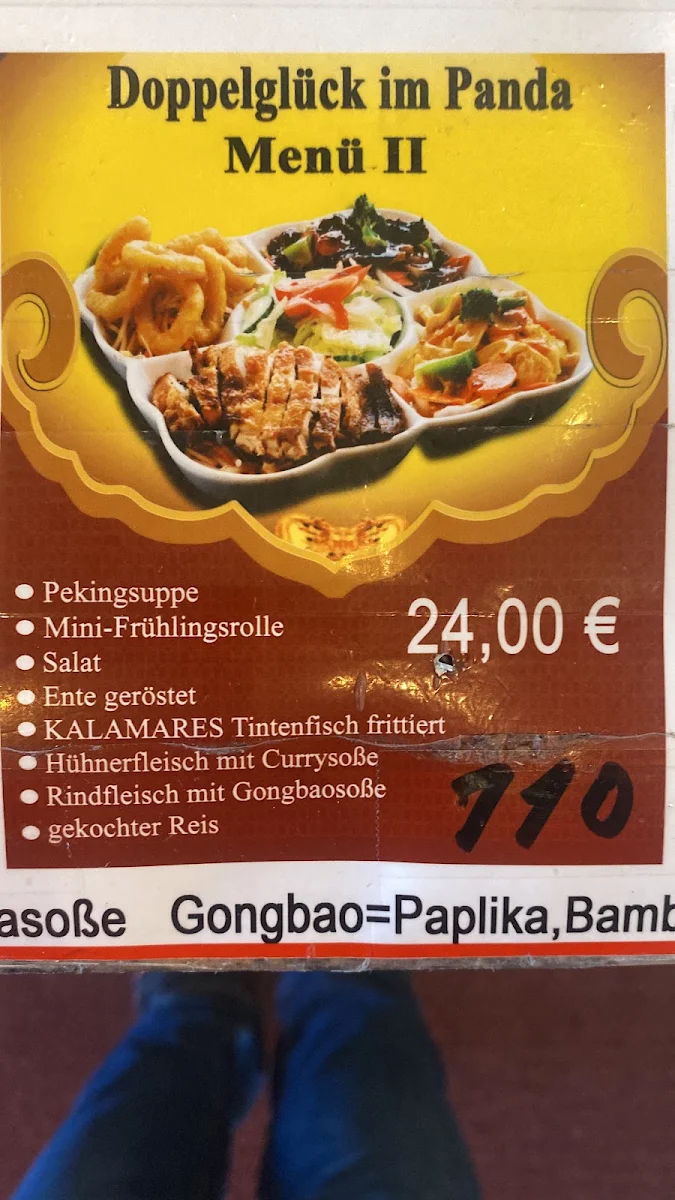 Speisekarte, Panda China Restaurant
