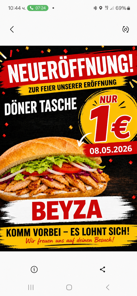 Speisekarte, Beyza