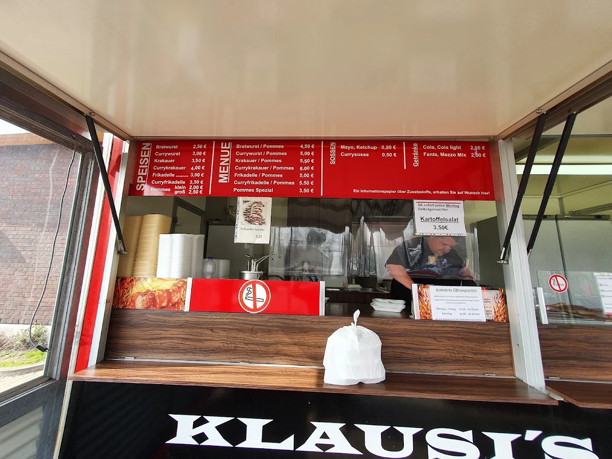 Speisekarte, Klausi's Grill / Currywurst
