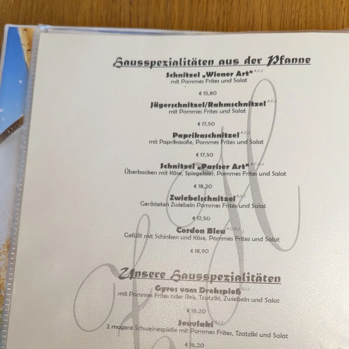 Speisekarte photo 1