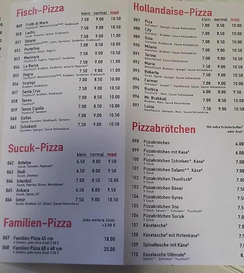 Speisekarte photo 3