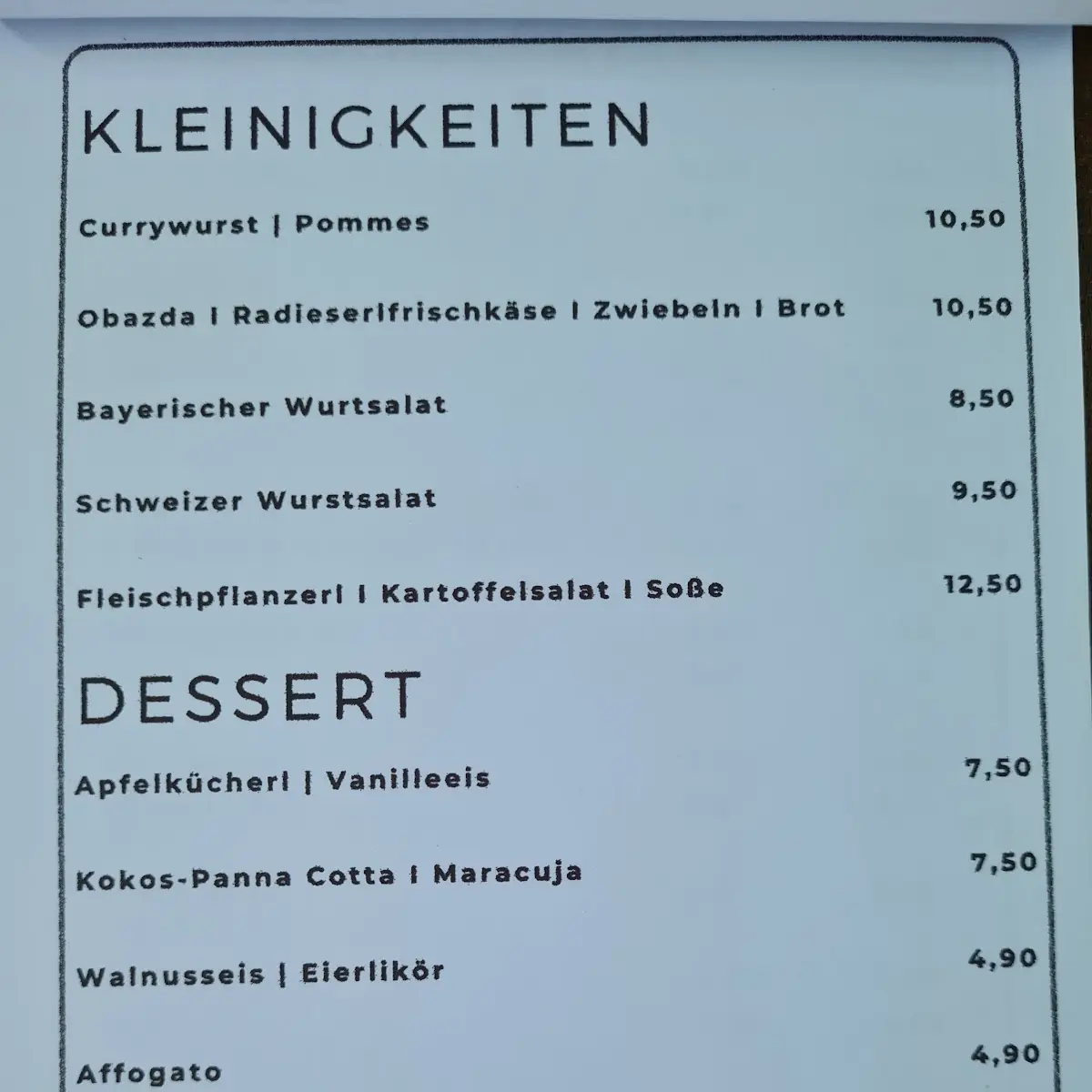 Speisekarte photo 2