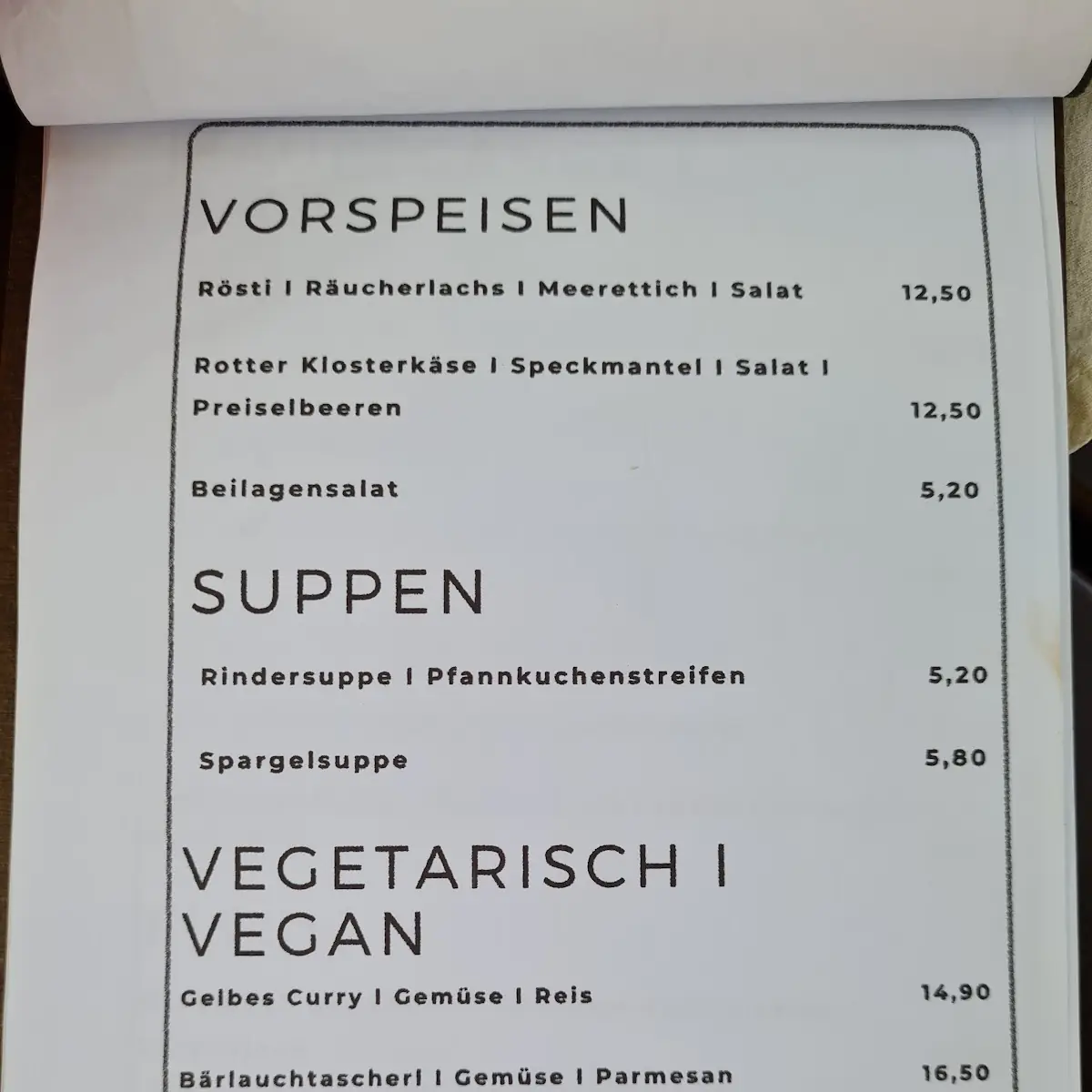 Speisekarte photo 3