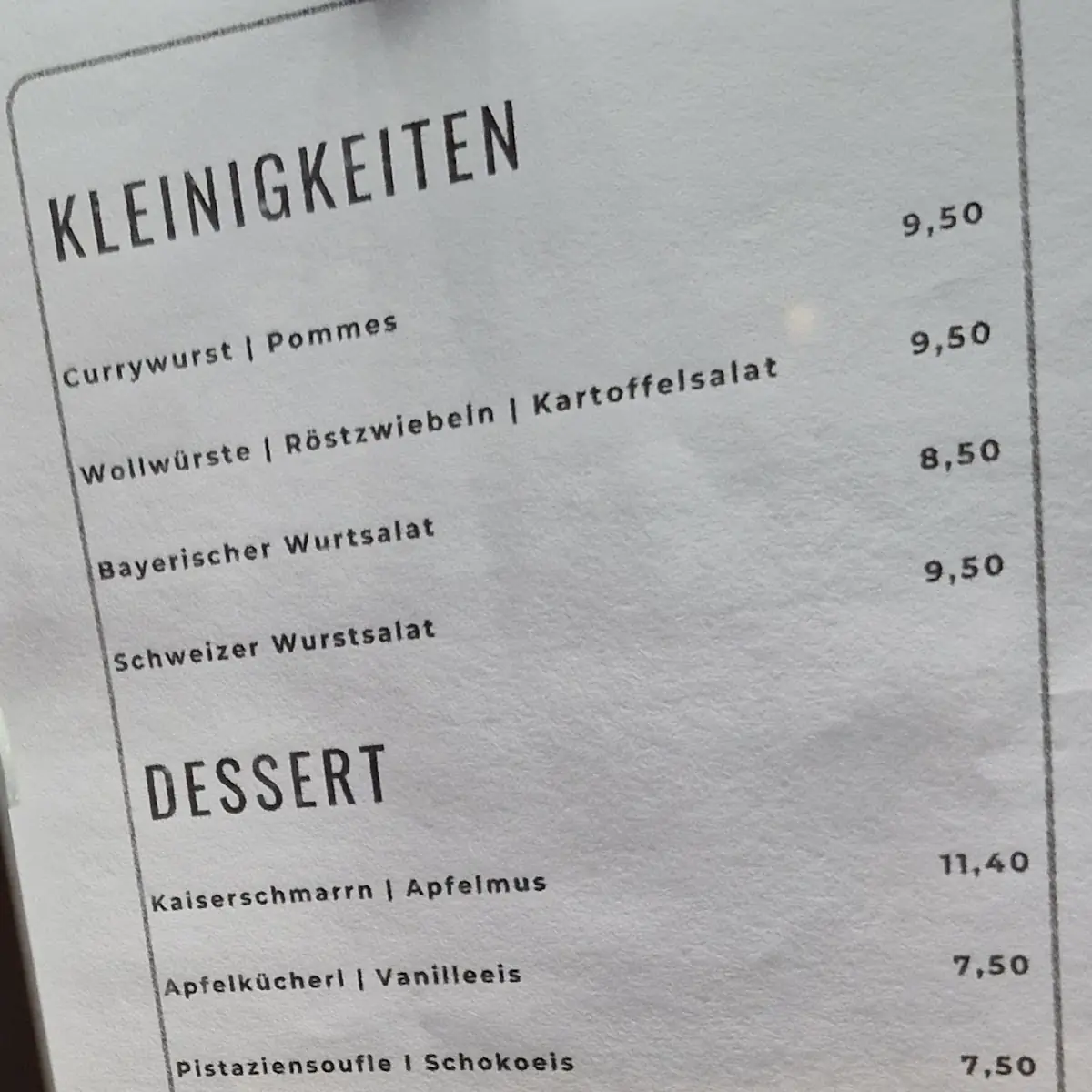 Speisekarte photo 5