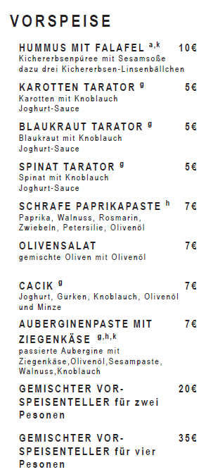 Speisekarte photo 5