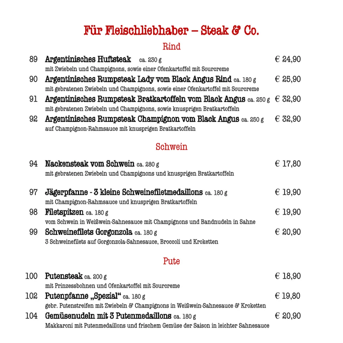 Speisekarte photo 6