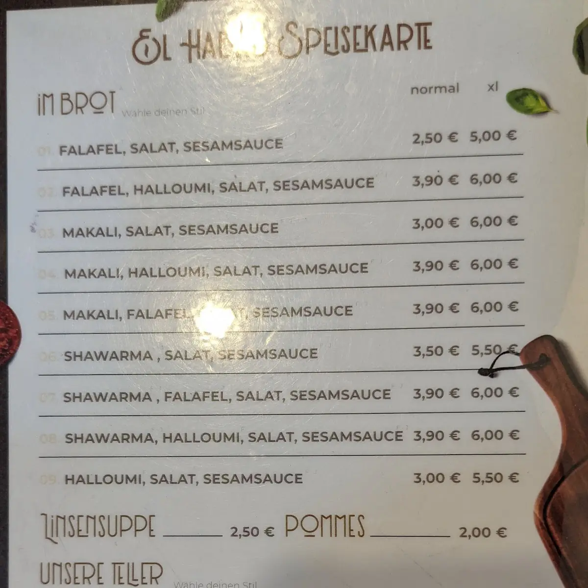 Speisekarte photo 6