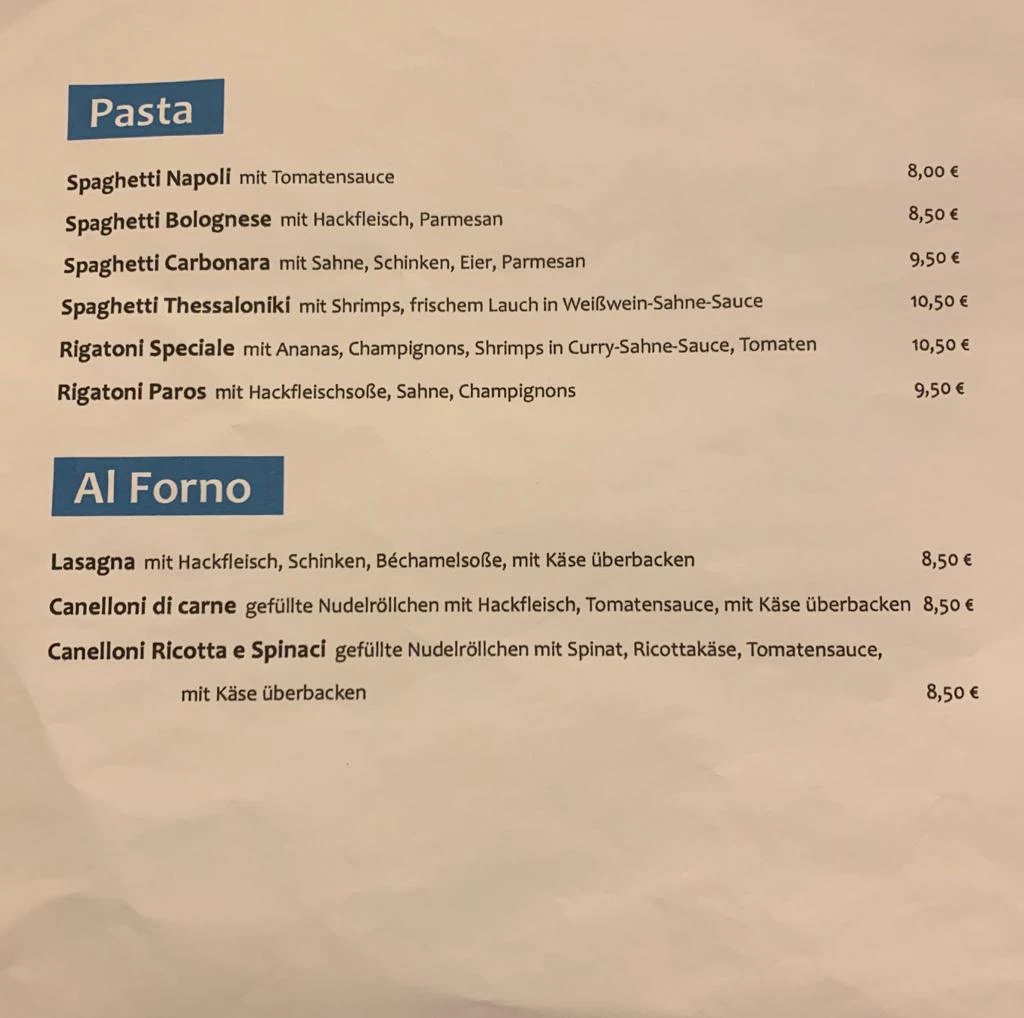 Speisekarte photo 1