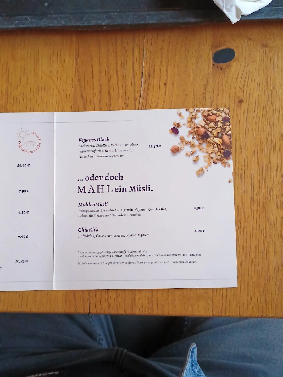 Speisekarte, Mahlwerk – Mönsheimer Mühle