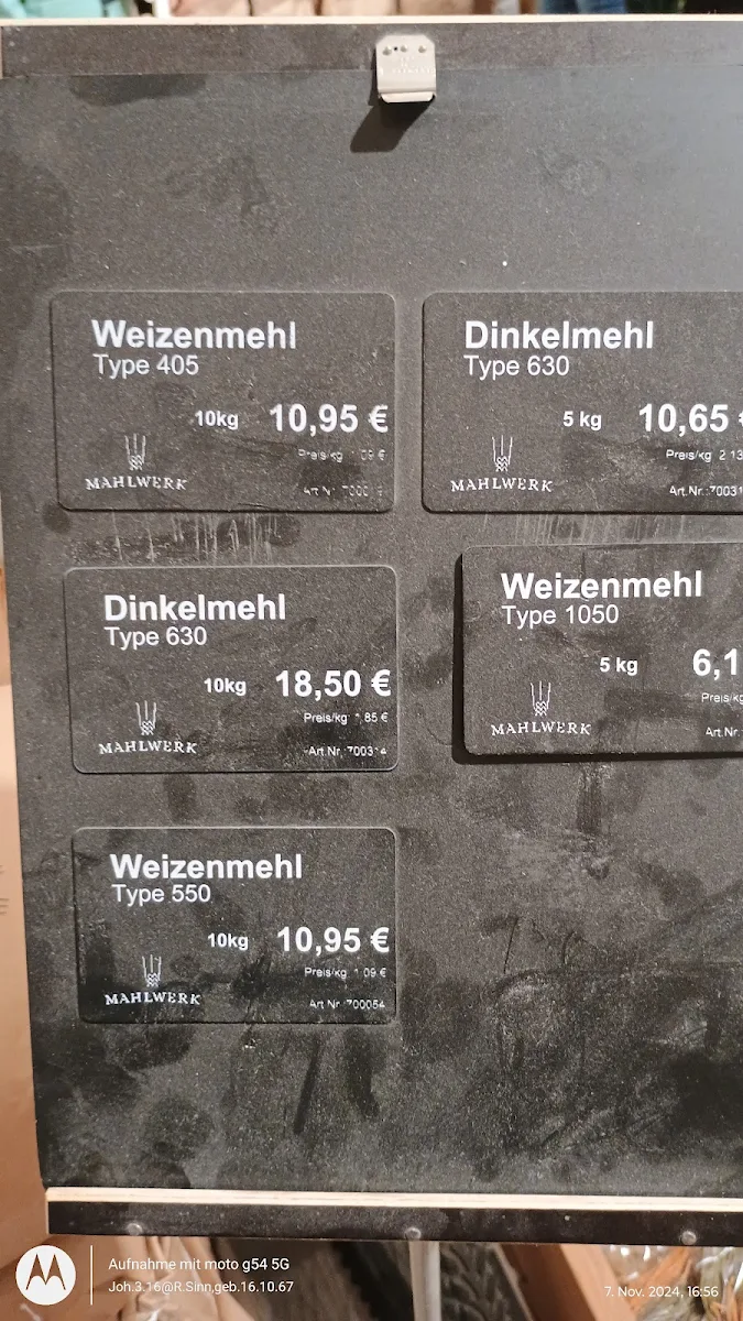 Speisekarte, Mahlwerk – Mönsheimer Mühle