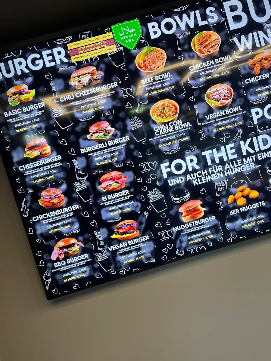 Speisekarte, Burgerli