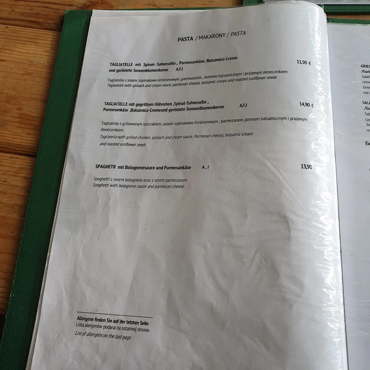 Speisekarte photo 5