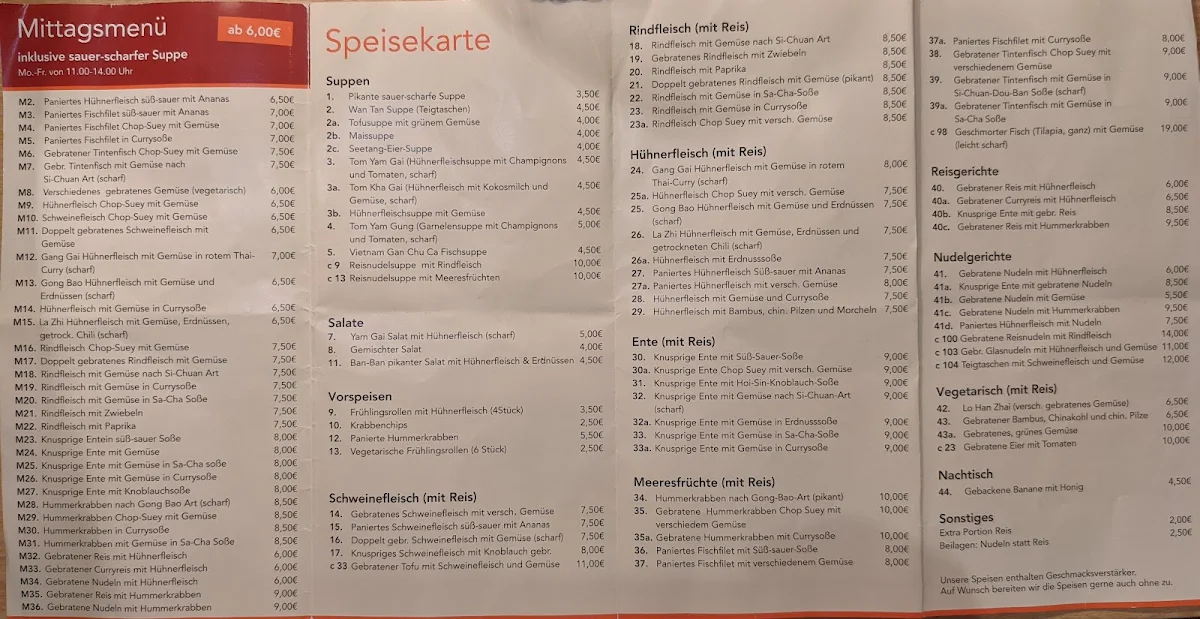Speisekarte photo 2