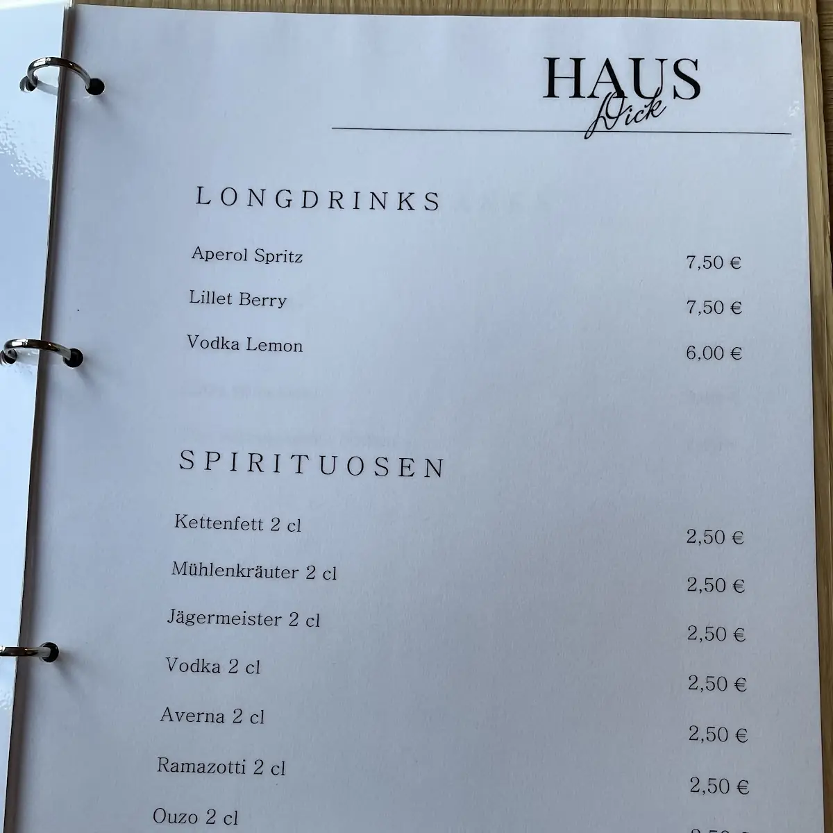 Speisekarte photo 10