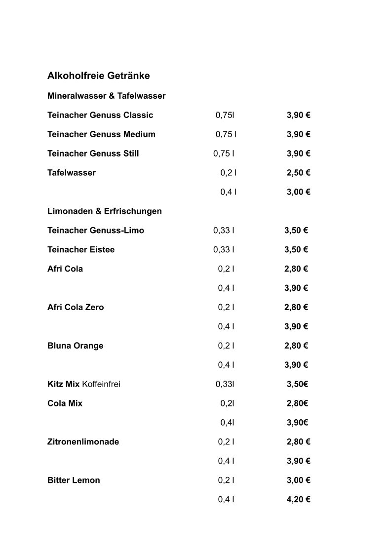 Speisekarte photo 2