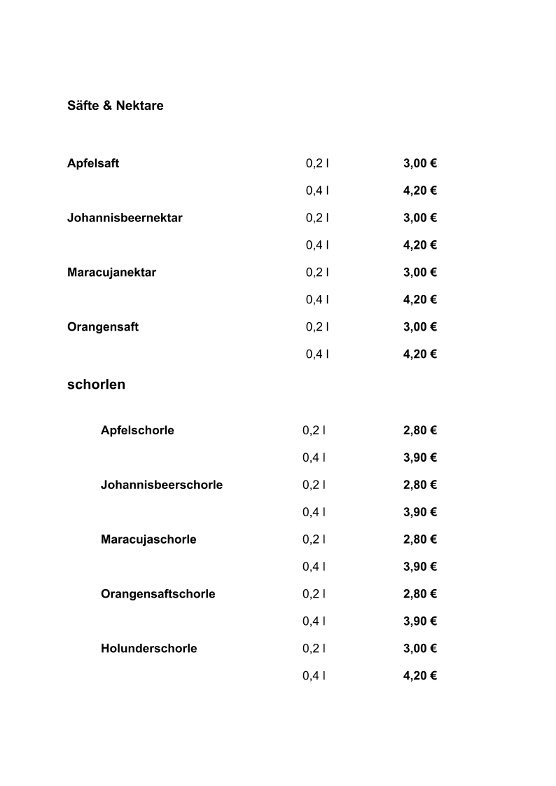 Speisekarte photo 5