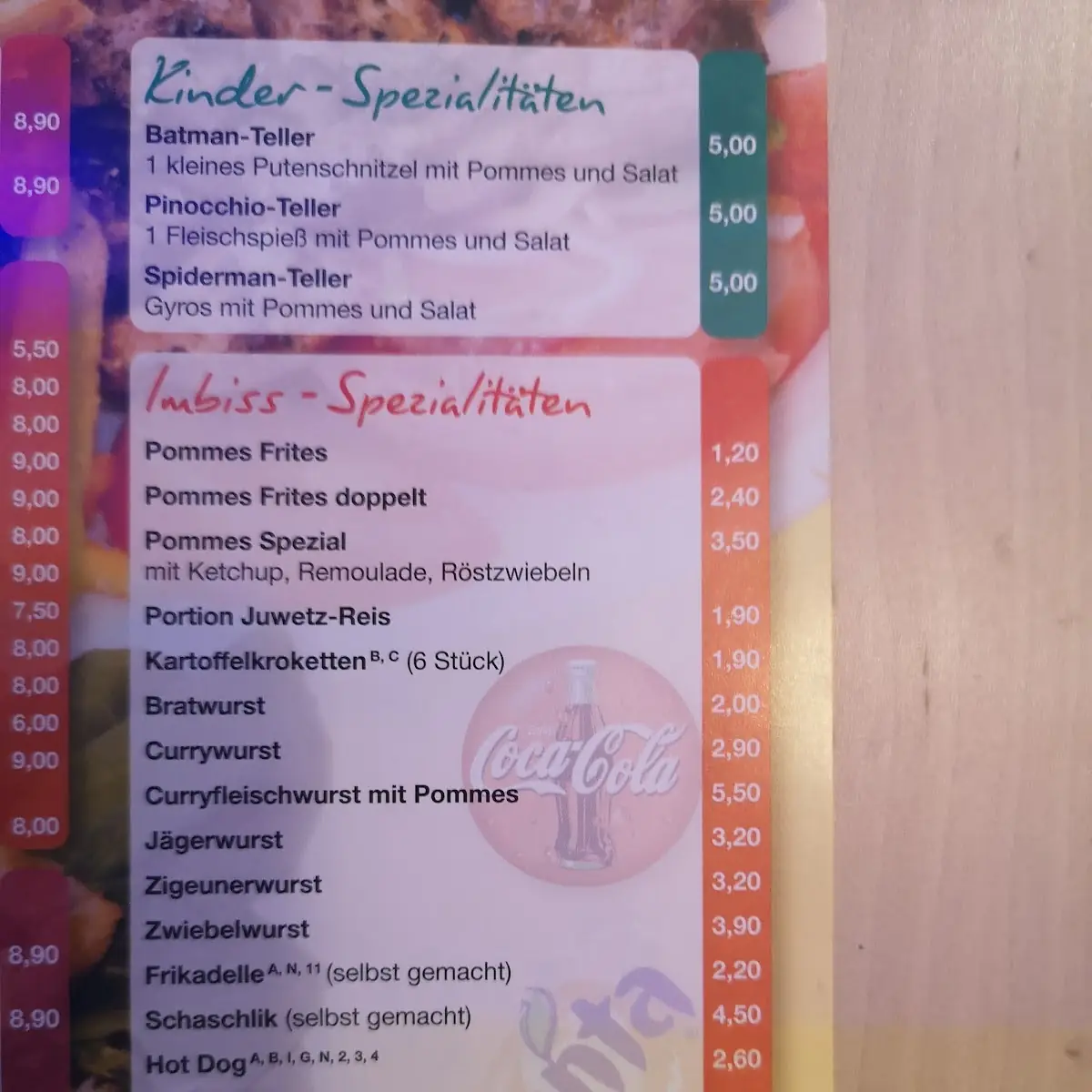 Speisekarte photo 5