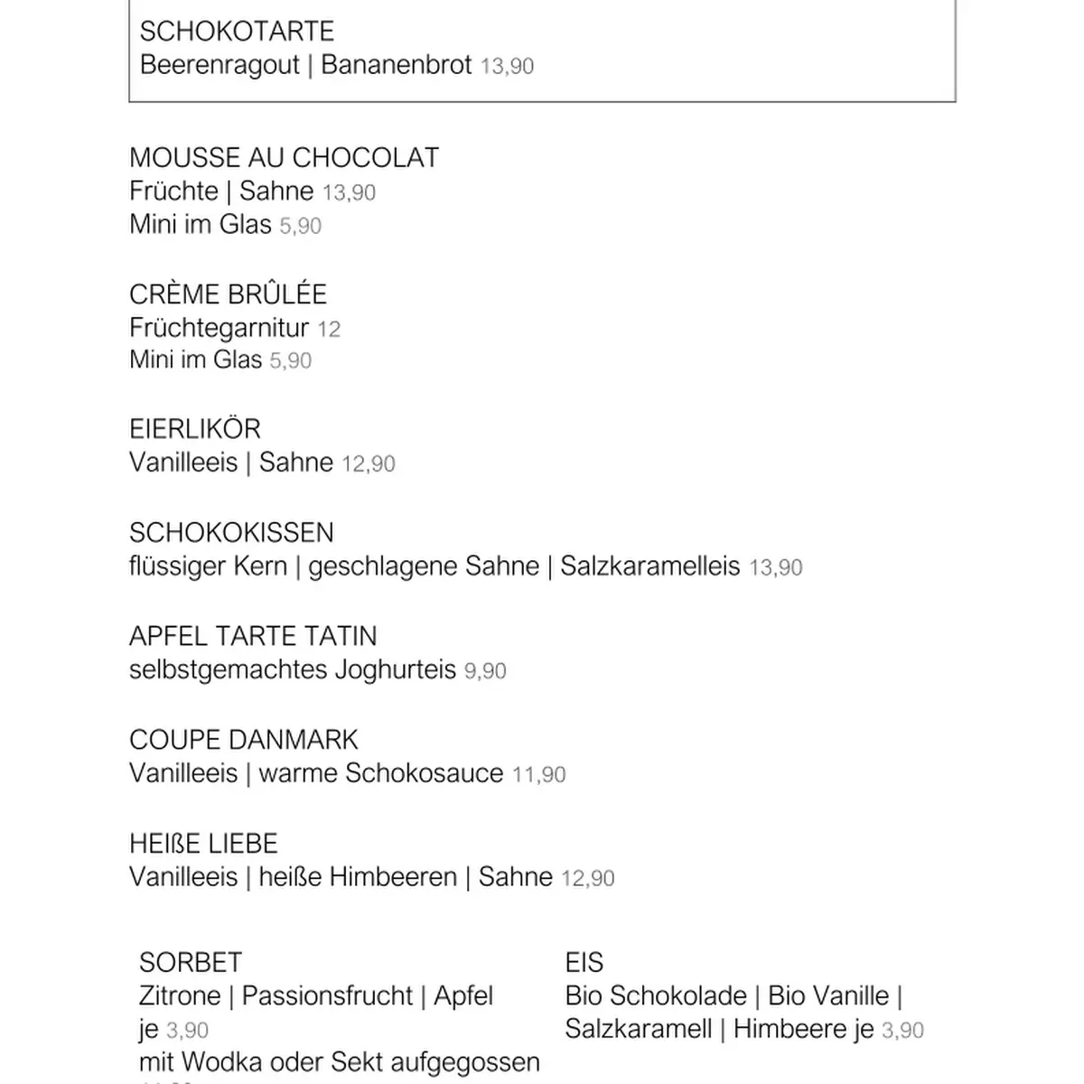 Speisekarte photo 2