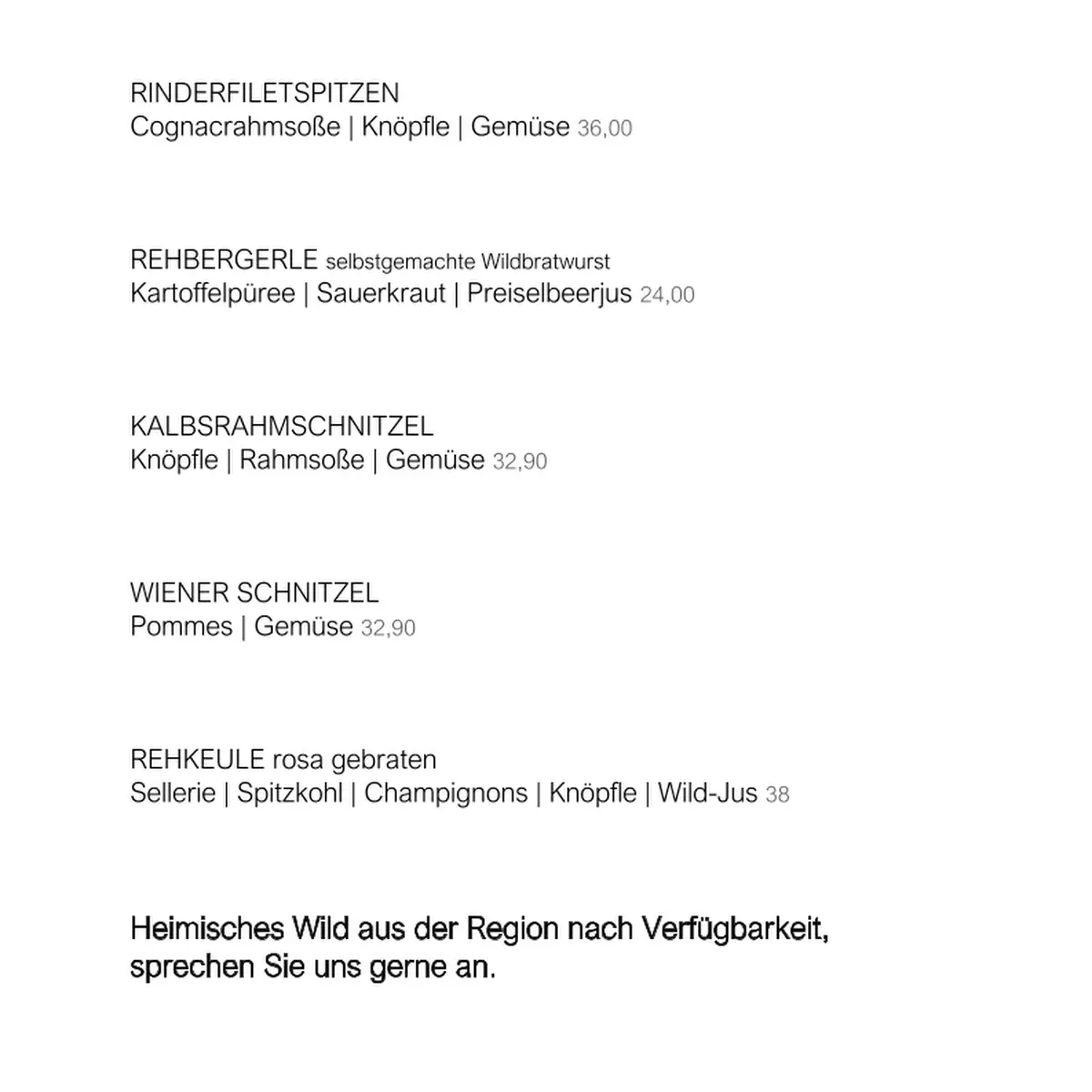 Speisekarte photo 3