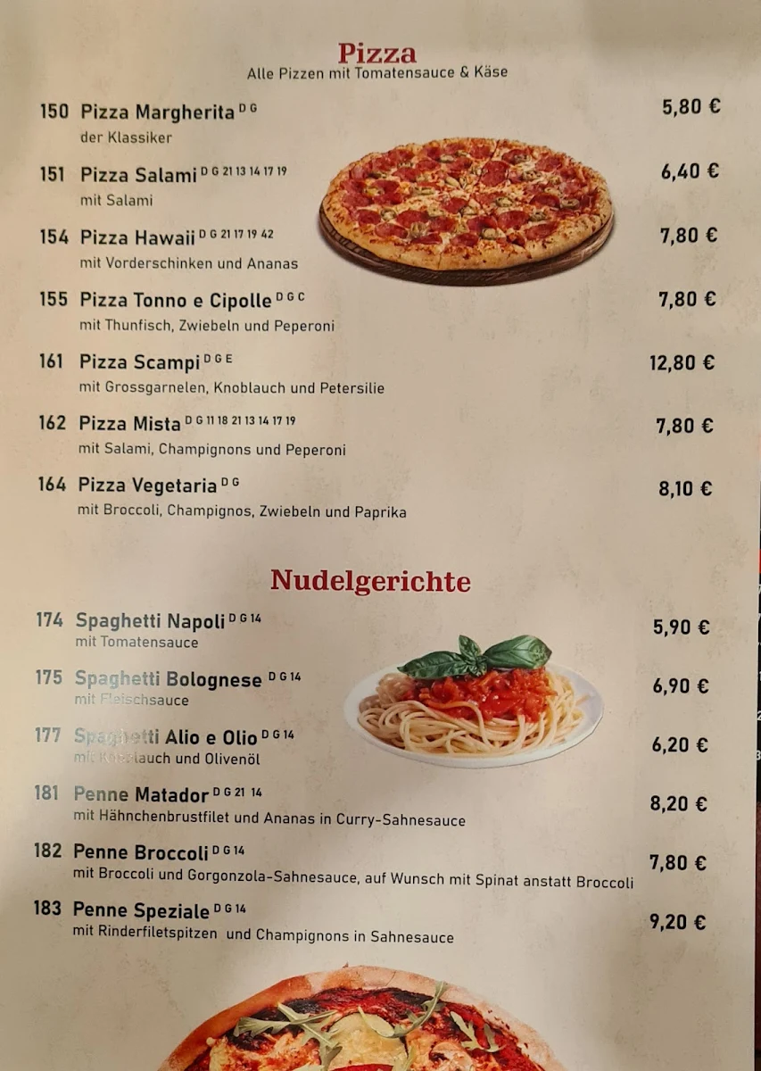 Speisekarte, Matador