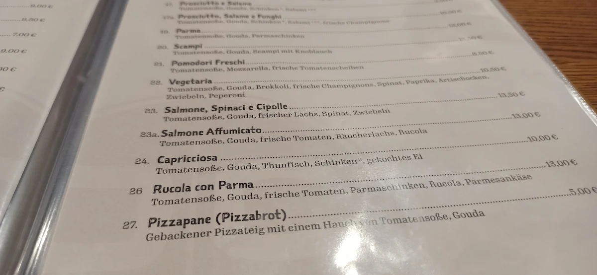 Speisekarte, Ristorante Da Carlo