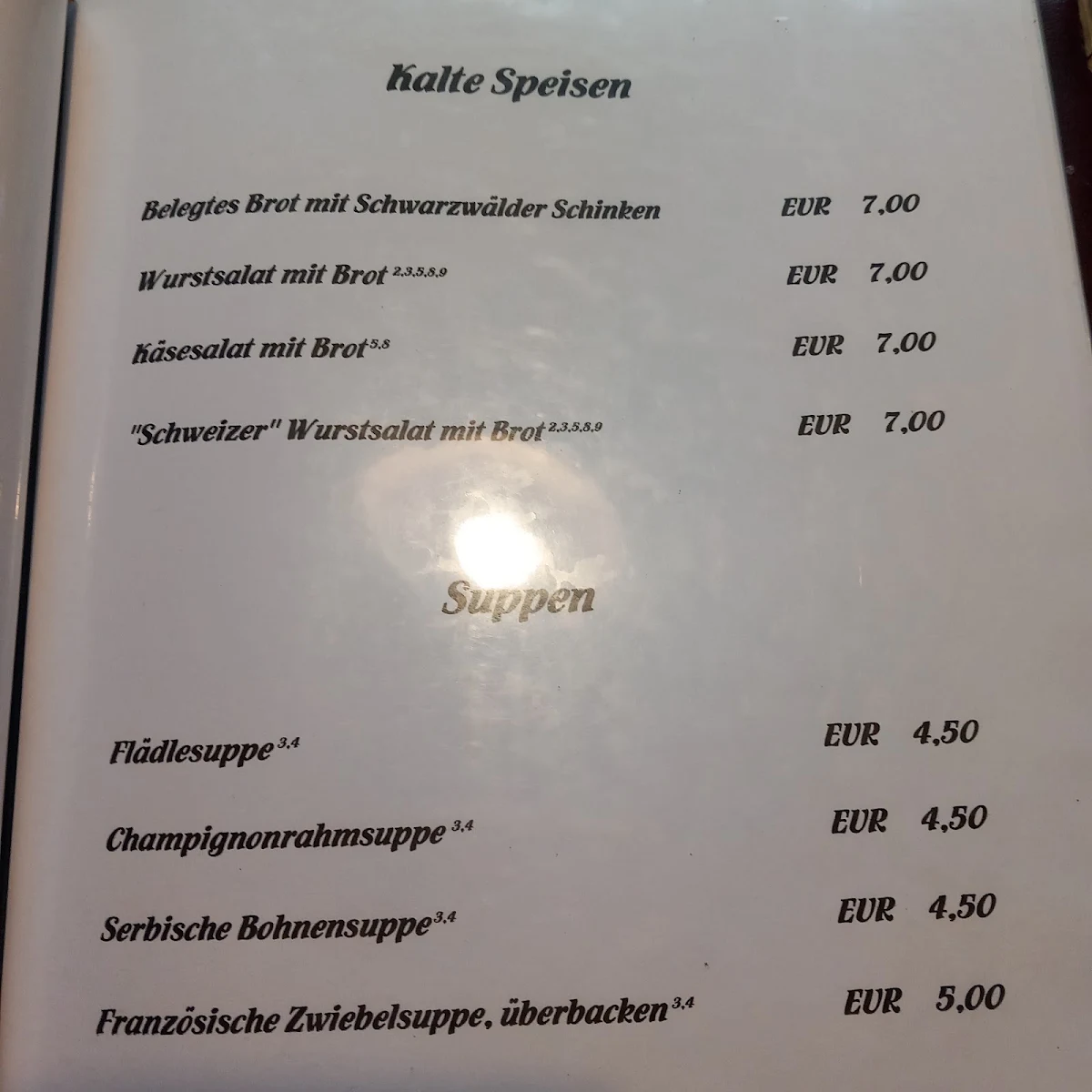 Speisekarte photo 5