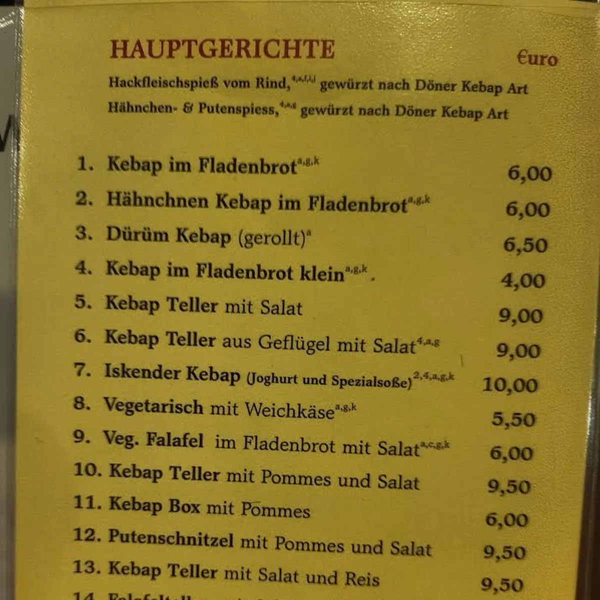 Speisekarte photo 6