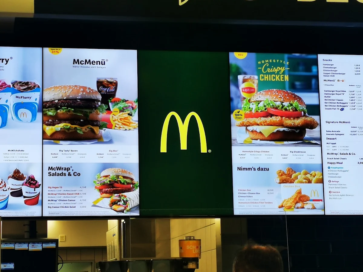 Speisekarte, McDonald's