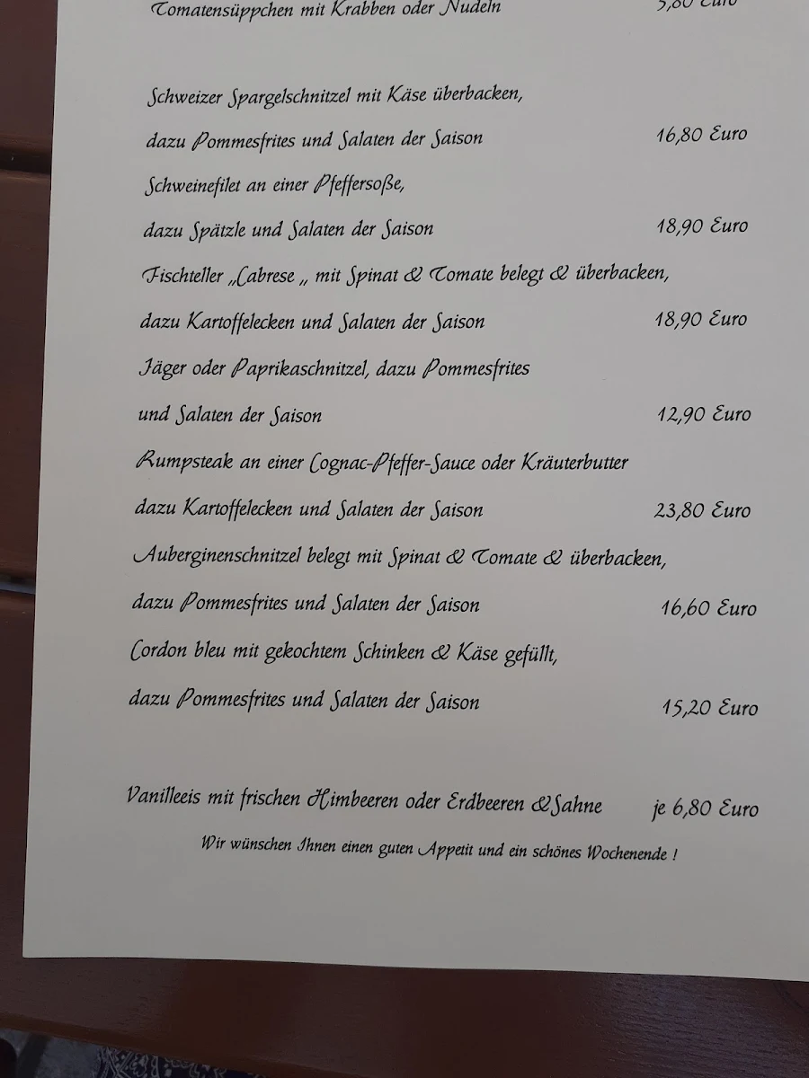 Speisekarte photo 1